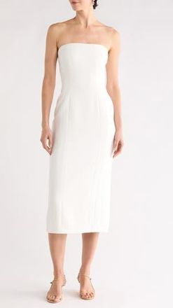 A.L.C. Elizabeth Strapless Midi Dress in White at Nordstrom Rack, Size 00