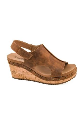 Corkys Footwear Womens For Keeps Wedge Shoe In Rust