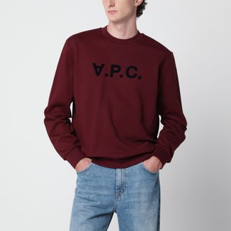 A.P.C. Felpa Standard Grand VPC bordeaux in cotone