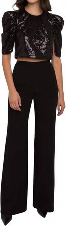 Black Halo Tressa Two Piece Jumpsuit In Night Sky Black