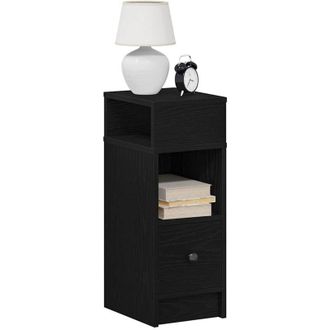 vidaXL Comodini 2 pz con Cassetto Neri 25x31x66 cm vidaXL