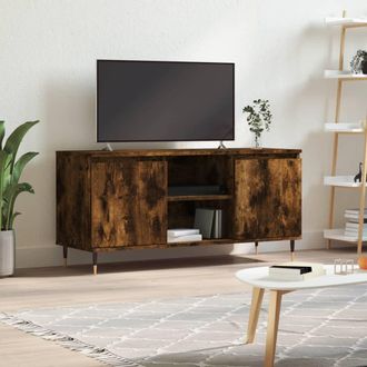 vidaXL Vidaxl - Mueble De Tv Madera De Ingenier&iacute;a Roble Ahumado 104x35x50 Cm