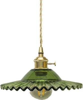 OEM L&aacute;mpara Colgante Industrial Vintage De Cristal Verde E27 - L&aacute;mpara De Ara&ntilde;a De Dise&ntilde;o Retro Tipo Loft Para Cocina Y Sala De Estar - Ulisem