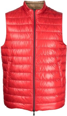 Herno reversible two-tone waistcoat - men - Polyamide/Feather Down/Polyamide - 48 - Red