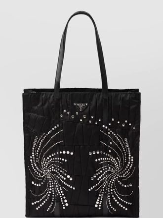 Prada re-edition large recycled nylon quilted tote bag