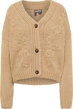 Dreimaster Dreimaster Vest met knopen Dames donker zand