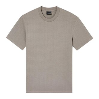 Emporio Armani T-Shirts, male, Beige, Size: 2XL Short Sleeve T-Shirt