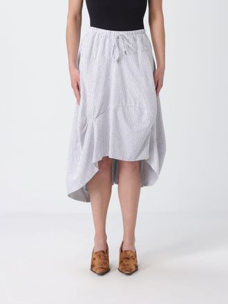 Vivienne Westwood Striped Cotton Asymmetric Skirt
