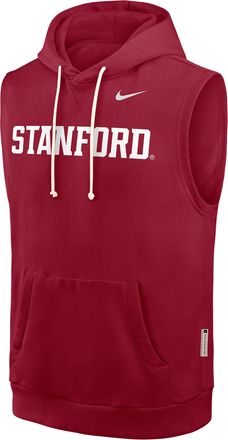 Nike Stanford Sideline Nike Mens Dri-FIT College Sleeveless Pullover Hoodie in Red | 03B469WSDN-65K