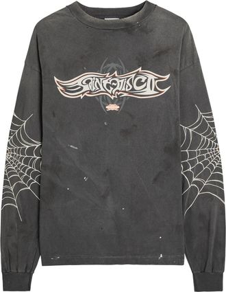 Saint Mxxxxxx Saint Mxxxxxx Insanity Printed Cotton top - Black - Xxl