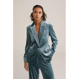 WE Fashion fluweel oversized blazer