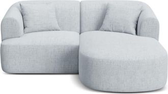 Cosmopolitan Design Sof&aacute; esquinero derecho modular 3 plazas tejido estructural gris claro