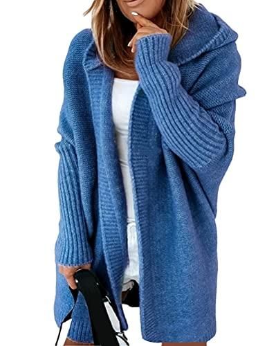 Gilet Femme Manches Longues - Cardigan Ouvert à Lacets, Col Rond, Couleur Unie, Mode Décontractée