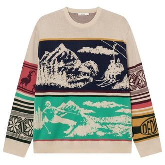 Dedicated Sweater Mora Retro Ski Blocks Pullover f&uuml;r Herren | bunt