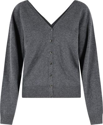 Lisa Yang Jiani Grey Cashmere Cardigan