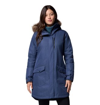 Columbia Womens First Generation Suttle Mountain Long Insulated Jacket, Collegiate Navy, 2X