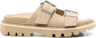 Tommy Jeans leather sandals - women - Leather/Polyurethane/Rubber - 40 - Neutrals