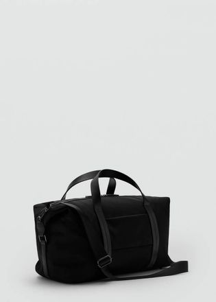 Mango Borsa bowling combinata pelle nero - Uomo - Taglia unica - MANGO MAN