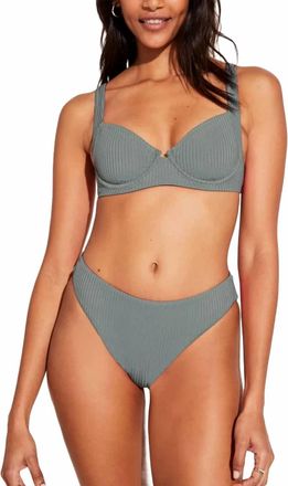 Vitamin A Womens Cali High Leg Classic Coverage Bottom In Sea Green