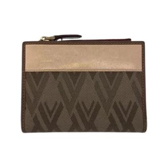 Valentino Pre-owned Wallets, female, Brown, Size: ONE SIZE Pre-owned Canvas Leather Wallet