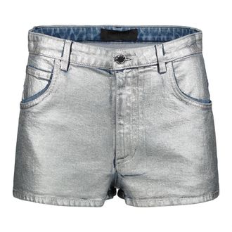 Alberta Ferretti Denim Shorts - female - Alberta Ferretti - Denim Shorts - Gray - S - Shorts