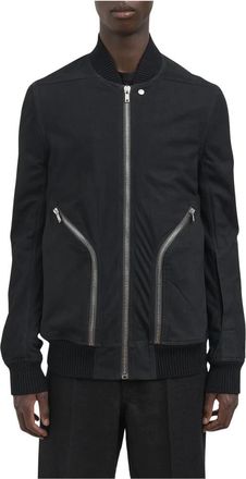 Rick Owens Bomber Angled Bauhaus Flight - Heren - Bomber jackets - Zwart - XL - Leer - Jassen