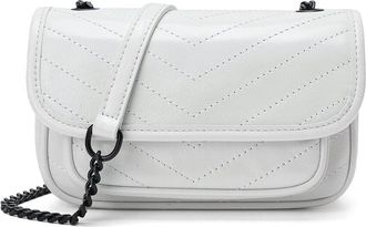 Tiffany & Fred Quilted Cracked Leather Crossbody