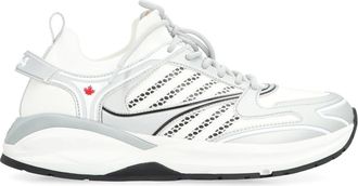 Dsquared2 Schoenen, Heren, Wit, 43 EU, Polyester, Dash Fabric Low-Top Sneakers