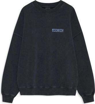 Anine Bing Miles Sweatshirt Palms - Dames - Sweatshirts - Zwart - XS - Hoodies & sweatvesten