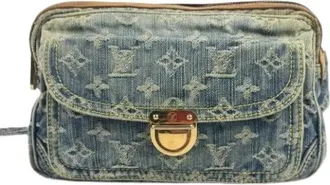 Louis Vuitton Pre-owned Belt Bags, female, Blue, Size: ONE SIZE Pre-owned Vintage Denim Belt Bag