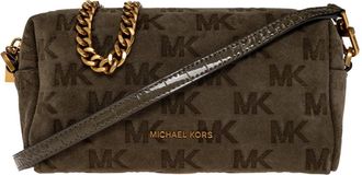 Michael Kors Bryant Small Suede Convertible Crossbody Bag - Dames - Schoudertassen - Bruin - ONE Size - Polyester - Tassen