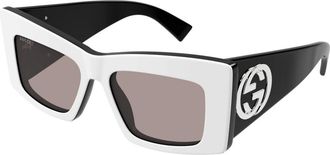 Gucci Zonnebril - Dames - Zonnebrillen - Wit - 53 MM - Accessoires