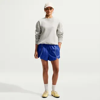 Nike Womens Nike Sportswear Loose Mid-Rise Repel Woven Shorts in Blue | IQ3871-417