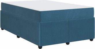 vidaXL Estructura De Cama Con Colch&oacute;n Azul 120 X 190 Cm Terciopelo Vidaxl