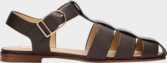 Gabriela Hearst Lynn Leather Fisherman Sandals