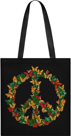 Generic Peace Sign Tote Bag for Women Men Shoulder Bags Purses Pouch Handbags