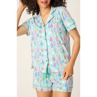 PJ Salvage Whimsy Print Short Pajamas in Oasis Blue at Nordstrom, Size X-Large
