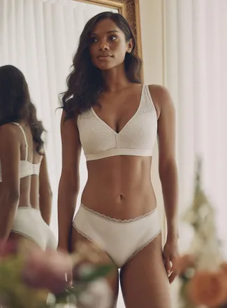 Miiyu Womens Lace plunge bralette