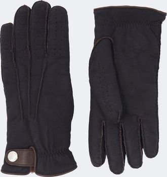 Brunello Cucinelli Leather-trimmed shearling gloves