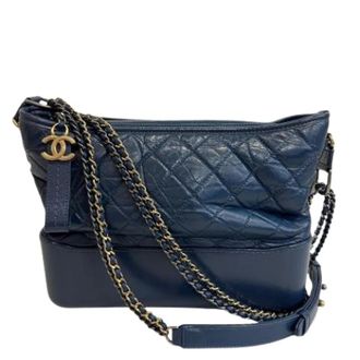 Chanel Pre-owned Vintage Schoudertas - Dames - Pre-owned - Blauw - Maat: ONE Size Leer