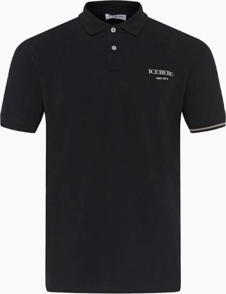 Iceberg Mens Ice Iceberg Black Polo Shirt - Size: 42