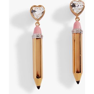 Alex and Ani Pencil Heart Drop Earrings in Two Tone at Nordstrom
