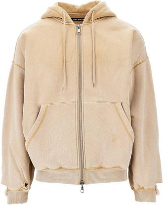 Cole Buxton Full-zip hoodie with sun-faded effect Man M