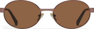 Quay Anyways 56mm Round Sunglasses in Chocolate/brown at Nordstrom