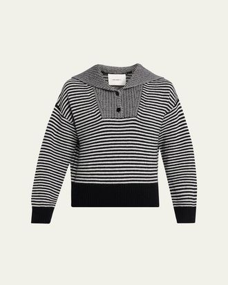 Lisa Yang Ranelle Striped Cashmere Sailor Sweater