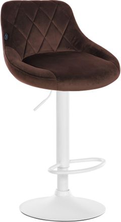Clp Sgabello Da Bar Lazio Velvet Marrone Bianco