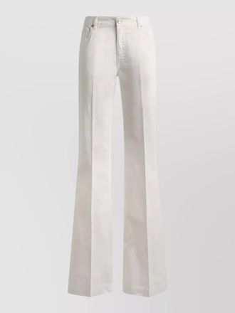 Etro pegaso embroidery flared denim trousers