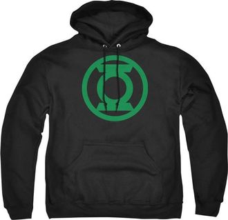 Gildan Green Lantern Green Emblem Adult Pull Over Hoodie / Hooded Sweatshirt