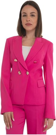 Liu Jo Double Breasted Jacket - Dames - Blazers - Roze - XL - Leer - Jassen