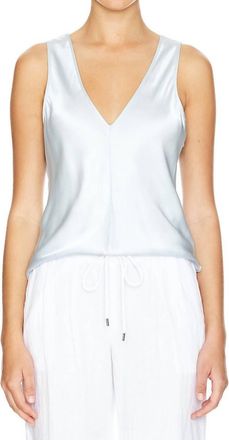 Nation Ltd Ave V-Neck Sleeveless Top In Skyway